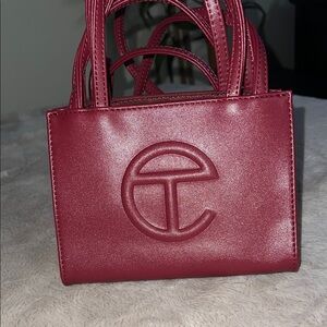 TELFAR Oxblood Shopping Bag Authentic